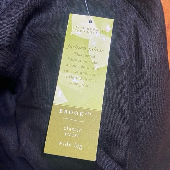 NWT New Coldwater Creek Women's Black Linen Wide Leg Brooke Classic Pant Size 1X - Picture 9 of 16